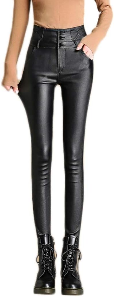 　　　 ◆◇◆売れている秘密◆◇◆ →☆←1：デザイン：ボタンタイプとファスナーでカッコイイフェイクレザーのレギンスパンツ。ふわモコ裏起毛だから、とっても暖か。PUレザー調で、柔らかく脚にフィットするので履き心地も良いロングパンツ。ハイウエスト、タイトなシルエットでスタイリッシュ、美脚効果が望めます。 →☆←2：用途：特別なデザインとなっており、幅広くお使いいただけます。カジュアルで動きやすいレザーパンツです、おしゃれで実用的なアイテムです。このファッションとセクシーなスキニーのフェイクレザーパンツは間違いなく夜の外出、バイク＆バイクライディング、ハロウィーン、クラブ、パンクロックパーティーやカジュアルウェア。 →☆←3：素材特徴：サラっとした手触りで、ストレッチ素材の美脚シルエットで、しっかりフィットしてカッコ良く履けるレディースパンツ。様々なシーンでお使いいただける大人なデザインのボトムスです。スタイルアップ確実です。ロングブーツと合わせてもいい。 →☆←4：履き心地のいい長ズボン：ウエストはゴムで履きやすくストレッチの効いた、履き心地のいい長ズボンです。フェイクレザーなので雨や雪の日も重宝します。 足首をキュッと細く見せてくれるクロップド丈は、長く伸びた細い足をより一層美脚に見せてくれます。 →☆←5：美脚、脚長アップには、ロングブーツ?パンプス?ヒールと合わせても魅力的です。アウトレット品でございますので記載に関係なくタグ?表示がない、小傷小汚れがございます場合がございます。予めご理解の上、お買い求めくださいませ。 　　　◆◇◆注意事項◆◇◆ご覧のモニターの環境、撮影環境により実物と色味が異なって見える場合がございます。湿った状態で他のものと擦り合わせると色が移る恐れがあります。濃色品の洗濯時は、白色、淡色と分けて洗ってください。説明 1）：インポートのお品の特性としまして、糸の継ぎ目や多少のほつれがツレや小傷が生じることがございますが、品質上は問題ありません。アウトレット品でございますので記載に関係なくタグ?表示がない、小傷小汚れがございます場合がございます。予めご理解の上、お買い求めくださいませ。 2）：レザーパンツ特徴：革のように見えるストレッチ素材のフェイクレザーレギンスです。トップスやVネックシフォンチュニック、tシャツ、ブラウス、シャツなどとコーディネートしやすく、ヤングからミセスまで年齢問わず、20代、30代、40代の方がおしゃれを楽しんでいただけるスキニーパンツ。 3）：フェイクレザーの光沢感が大人っぽさをアピール！ゴスロリファッションにはもちろん、カジュアルな着こなしにも合わせやすい着回し力のあるアイテムです。Tシャツやワンピースと合わせてもGOOD。 4）：ロングパンツペンシルパンツ レディース スキニーパンツ 革パンツ ハイウエスト 裏ボアズボン ロング丈 レンギス 着痩せ 上品 高級 カジュアル 細身 スキニー 美脚 美尻 光沢あり 裏起毛 厚手 秋冬 防寒 レザーパンツ ロングパンツ ペンシルパンツ PU フェイクレザー パンツ スリム ボタン ポケット ラレギパンレギンス 無地 ボトムス レザー レギンス レギパン トレンカ ゴスロリ ゴシック レディースロング 冬ラムパンツ スリムレザーパンツ 薄手 ズボン ビジネス パンツス キニー 大きいサイズ ダンス美脚 革ジャン 皮パン バイクパンツ パギンス ダンス衣 PUレザー ロング 革パン 上質 着痩 ライダースパンツ ストレート モーターパンツ 黒 秋服 冬服 あったかパンツ フェイクレザーレギンス 三つボダン マットレギンス 10分丈 ブファッション レザースキニー ポケット付き