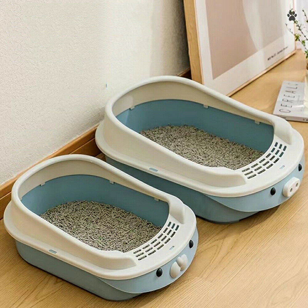 【10％OFFクーポンあり】猫トイレ　猫用トイレ本体　ハーフカバー　スコップ付き　...