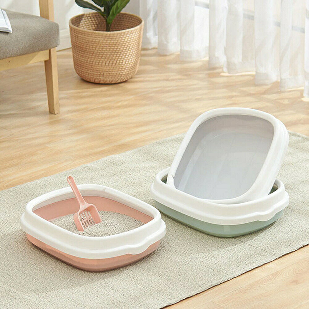 【10％OFFクーポンあり】猫トイレ　オープンタイプ　大型　猫用トイレ本体　ハーフ...