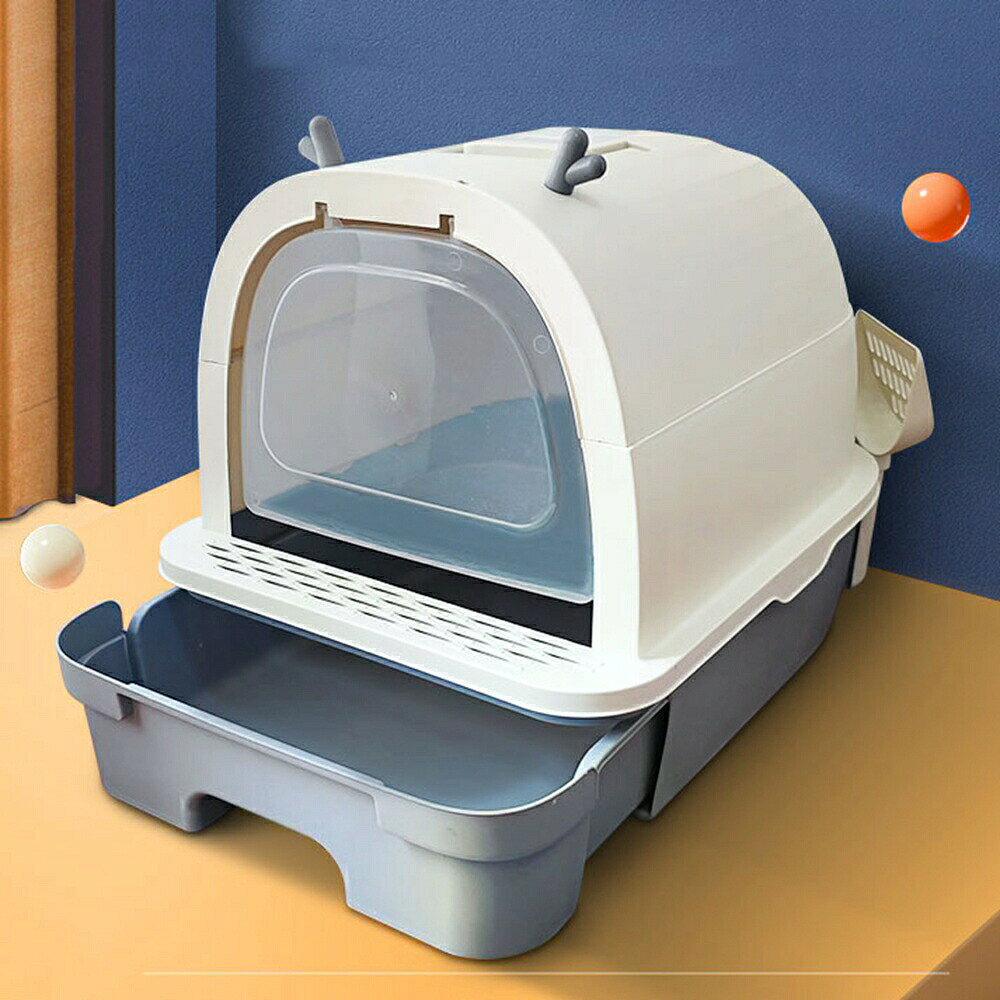 【10％OFFクーポンあり】猫トイレ　ドーム型　猫用トイレ本体　大容量　ワイドサイ...