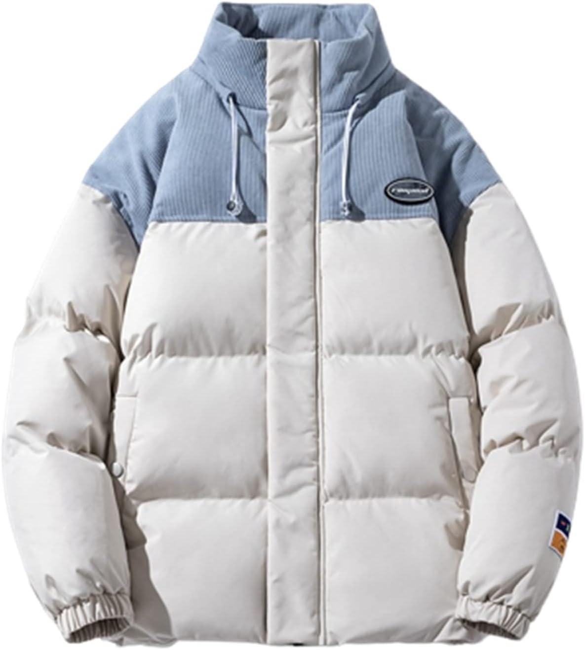 中綿ジャケット メンズ 冬服 バイカラー パッチワーク ダウンコットン 綿服 ブルゾン 厚手 立ち襟 防風 保温性 寒さ対策 カジュアル アウトドア キャンプ バイク おしゃれ 大きいサイズ ユニセッ comsys-r-10066397 Nartooston パッケージ画像