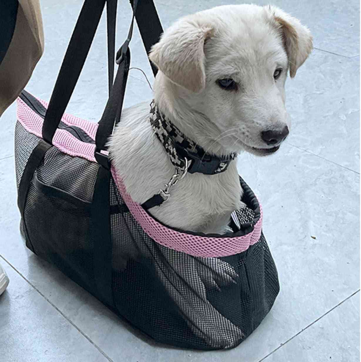 【10％OFFクーポンあり】猫 キャリーバッグ ペットキャリーバッグ お出かけ 通気性 犬キャリー F 2way ピンク ショルダー コンパクト 手提げキャリーバッグ 飛び出し防止リード付き 犬用キャリーバック 車載 旅行 通院