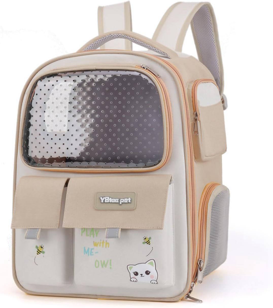 【10％OFFクーポンあり】ペットリュック 犬 小型犬 猫 キャリーバッグ ペットキャリー リュック ペットキャリーバッグ 猫 折りたたみ 犬 キャリー 猫用キャリー ネコ コンパクト M 犬キャリーバッグ 散歩 電車 カーキ