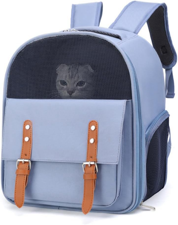 【10％OFFクーポンあり】ペットキャリー 犬 猫 リュック キャリー ペットバッグ 折りたたみ ペット用リュック 犬用 猫用 ブルー 小型犬 2WAY 通院 災害時 コンパクト収納 大型 猫 M キャリーバッグ おしゃれ 可愛