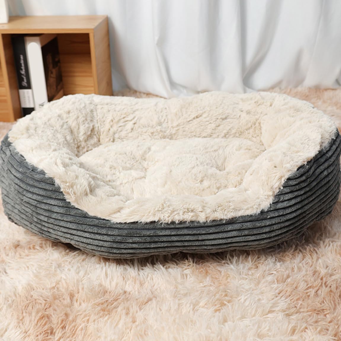 【10％OFFクーポンあり】ペットマット 猫 ベッド 夏用 犬 グレー ペットベッド クッション 洗える 犬用ソファー 耐噛み素材使用 保温防寒 ふわふわ 暖かい ぐっすり眠る 小型犬 中型犬 71*58*20 犬用ベッド 猫用
