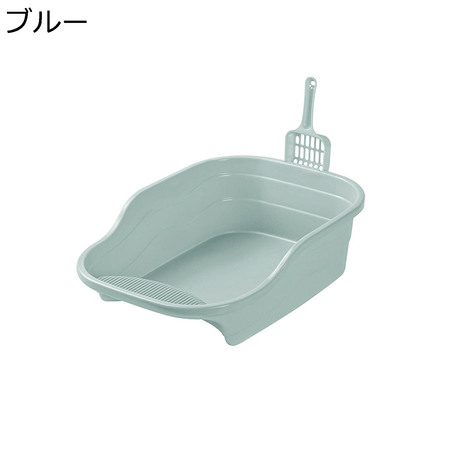 【10％OFFクーポンあり】猫用トイレ 大型 ハーフカバー?ハイサイド 砂の飛び散り防...