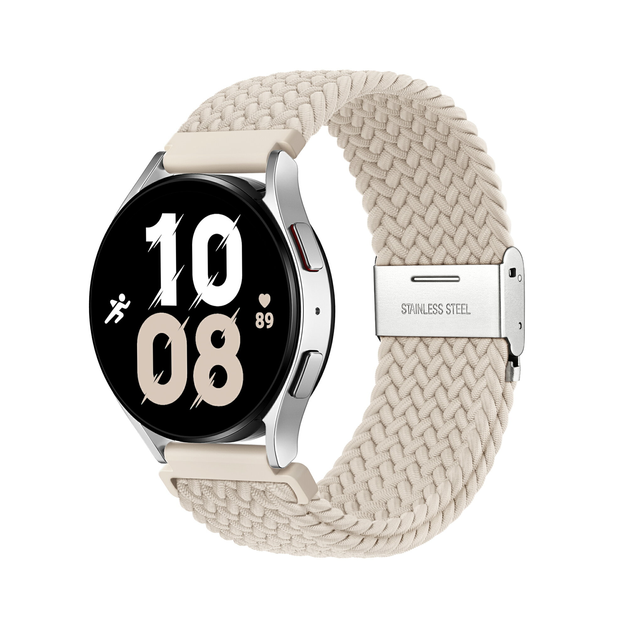 Samsung Galaxy Watch 4/5/6/FE/7バンド対応編み込みバンド、Samsung Galaxy Watch 5Pro/6Classic/4Classic/Active2/ActiveおよびGalaxy Watch3 41mm用滑り止め交換用リストバンド
