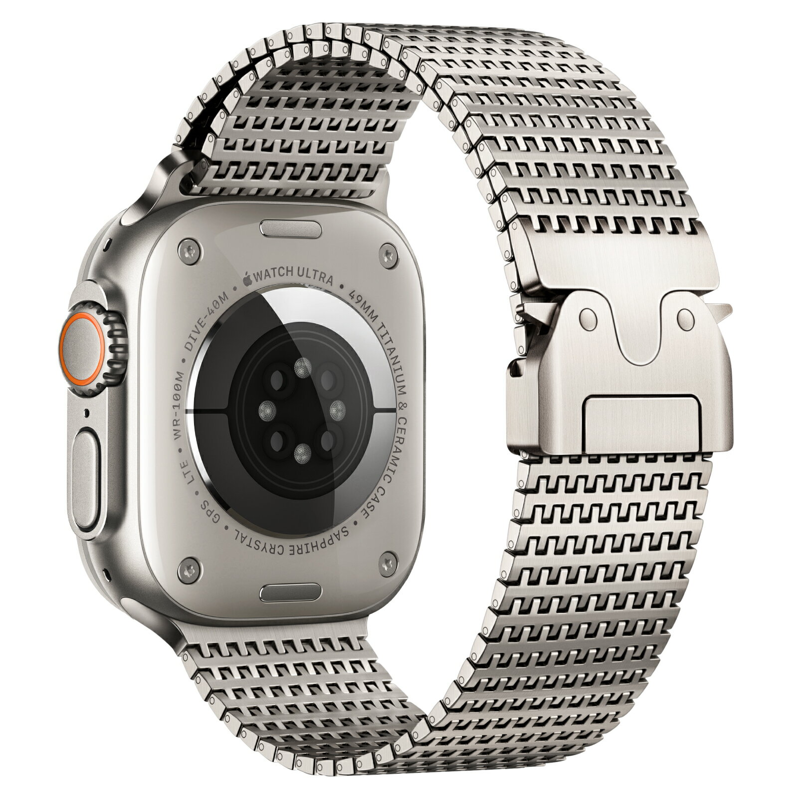 【ブラックフライデー期間P10倍&最大600円クーポン】メタルストラップ ステンレススチール Apple Watch バンド 49mm 46mm 45mm 44mm メンズ レディース 調節可能なパラシュートスタイルバックル ミラネーゼループ iWatch Ultra1-3、SE1-3、シリーズ 11/10/9/8/7/6/5/4用
