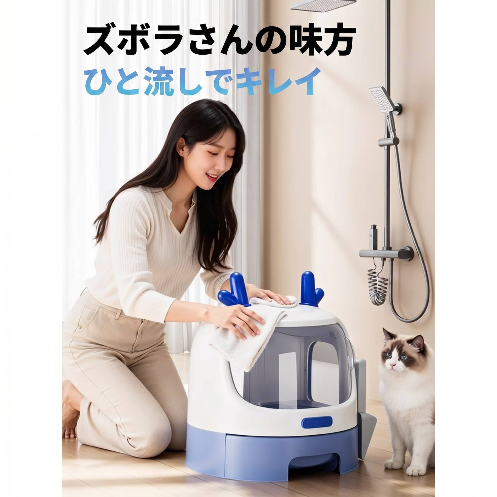 【10％OFFクーポンあり】猫トイレ 大型 猫用トイレ本体 飛び散り防止 砂落とし お...