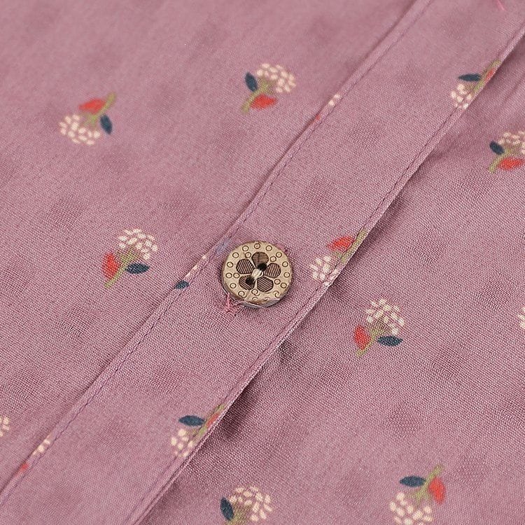 ブラウス 七分袖 レディース ミセス シニア 50代 60代 70代 花柄 刺繍 丸襟 トップス 前開き シャツ 綿麻風 通気性 軽量 体型カバー お洒落 春 夏 普段着 お出かけ 母の日 敬老の日 comsys-r-10055221 Nartooston サンプル画像3