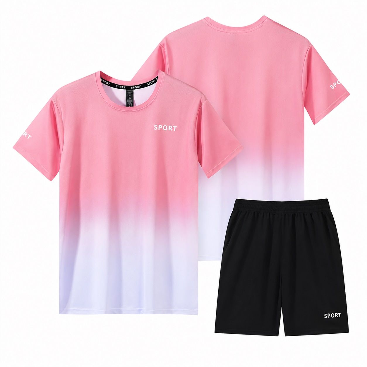 　　　 ◆◇◆売れている秘密◆◇◆ 【魅力的なグラデーション半袖Tシャツ】爽やかなデザインが目を惹くスポーツウェア上下セットです。肌触りの良い軽量な素材を採用し、動くたびに軽やかな風合いを演出します。カジュアルな丸首デザインで、日常使いから運動時まで自然に溶け込むスタイリッシュな雰囲気が魅力のカジュアルウェアです。 【汗をかいても快適な吸汗速乾ハーフパンツ】優れた通気性と速乾性を備えたランニングウェアメンズセットは、汗を素早く吸収して外へ逃がし、いつでもサラサラな着心地をキープします。ベタつきによる不快感を軽減するため、長時間のトレーニングや夏の暑い日の運動でもストレスなく集中できます。 【自由な動きをサポートするトレーニングウェア男女兼用】伸縮性に優れたジムウェアは、激しいワークアウトや部活動、テニスなどあらゆるスポーツシーンで大活躍します。窮屈感のないゆったりとしたカッティングで、体の動きにしなやかにフィットし、アクティブな毎日を軽快に彩ります。 【イージーケアで毎日着たい運動着】耐久性に優れた素材を使用しており、自宅の洗濯機で手軽に洗えて型崩れしにくい仕様です。シワになりにくく乾きやすいため、毎日の洗い替えにも最適。リラックスタイムのルームウェアやちょっとした外出時のワンマイルウェアとしても重宝する便利な一着です。 【大切な人とお揃いを楽しめる大きいサイズ】豊富なサイズ展開で、体型カバーを叶えつつスッキリと着こなせます。ジェンダーレスなデザインなので、ペアルックカップルでの着用やご家族への実用的なプレゼントにもおすすめです。この一着で、健康的でアクティブなライフスタイルを始めましょう。 　　　◆◇◆注意事項◆◇◆ご覧のモニターの環境、撮影環境により実物と色味が異なって見える場合がございます。湿った状態で他のものと擦り合わせると色が移る恐れがあります。濃色品の洗濯時は、白色、淡色と分けて洗ってください。説明 【お洒落なグラデーション】鮮やかなグラデーションカラーの半袖Tシャツと、シンプルなスポーツショートパンツを組み合わせた、スタイリッシュなスポーツウェア上下セットです。爽やかな印象を与えるクルーネックTシャツのデザインは、アクティブな毎日を華やかに彩り、周囲と差がつくされた印象を与えます。 【の吸汗速乾性】優れた吸水速乾素材を採用したトレーニングウェアセットアップです。汗をかいても素早く吸収して拡散するため、ランニングウェアやフィットネスウェアとして着用しても肌へのベタつきを抑え、いつでもサラサラでドライな快適性をキープし、パフォーマンスの向上をサポートします。 【ストレスフリーな着心地】伸縮性に優れたストレッチ素材を使用しており、激しい動きにも柔軟にフィットするメンズジャージ上下です。締め付け感のないゆったりとしたシルエットで、日常のランニングやジムでのワークアウトはもちろん、リラックスタイムのルームウェアとしても心地よくご愛用いただけます。 【イージーケアで毎日清潔】家庭用洗濯機で丸洗いできる耐久性の高いショートパンツ上下セットです。シワになりにくく乾きやすいため、汗をかく夏場のお手入れも簡単です。型崩れしにくい丁寧な縫製技術により、繰り返しの洗濯でもヨレにくく、いつでも清潔感のあるスポーティーな佇まいを維持します。 【幅広いサイズと多用途】様々な体型の方にフィットする豊富なサイズ展開を取り揃えたユニセックススポーツウェアです。ペアルックやプレゼントとしても最適で、バドミントンやテニスなどの屋外スポーツから、部活動の練習着、休日のカジュアルな普段着まで、シーンを問わず幅広く活躍します。