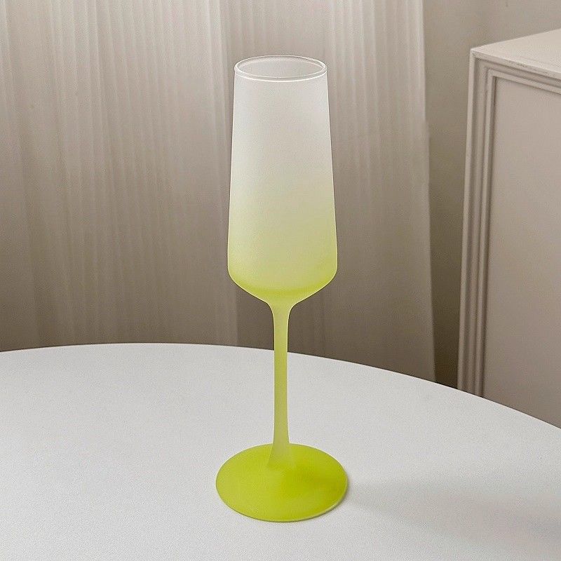 シャンパングラス フルートグラス すりガラス おしゃれ ステムグラス カクテルグラス フロスト加工 洋食器 脚付き ワイングラス デザートグラス 北欧風 レトロ カフェ風 パーティー ギフト