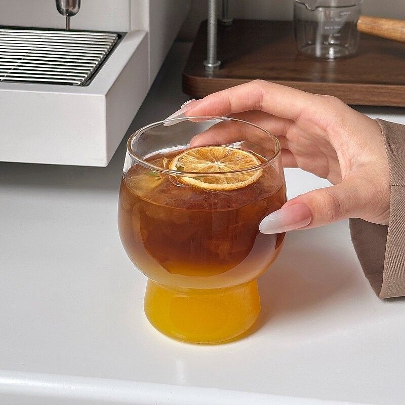 ガラスコップ おしゃれ グラス コップ かわいい ぽってり タンブラー カップ 結露しにくい ガラスカップ レトロ ビールグラス コーヒーカップ カフェ ジュース ラテ アート ティーカップ 洋食器