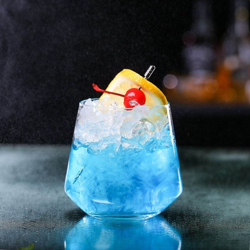ロックグラス ウイスキー 380ml おしゃれ 厚底 ガラス コップ 焼酎タンブラー ビール 洋酒 カクテル バー 来客用