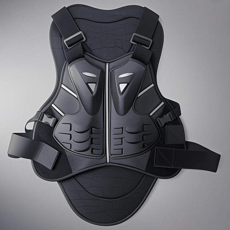 Nartoostonのボディプロテクター 大人用 チェストプロテクター バイク用 胸部 背中 ガード 耐衝撃 調整可能 自転車 モトクロス スノボ スケボー 男女兼用｜アングル2