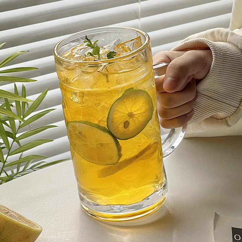ビールジョッキ 1000ml 大容量 ジョッキ 取っ手付き ガラスコップ おしゃれ カフェ...