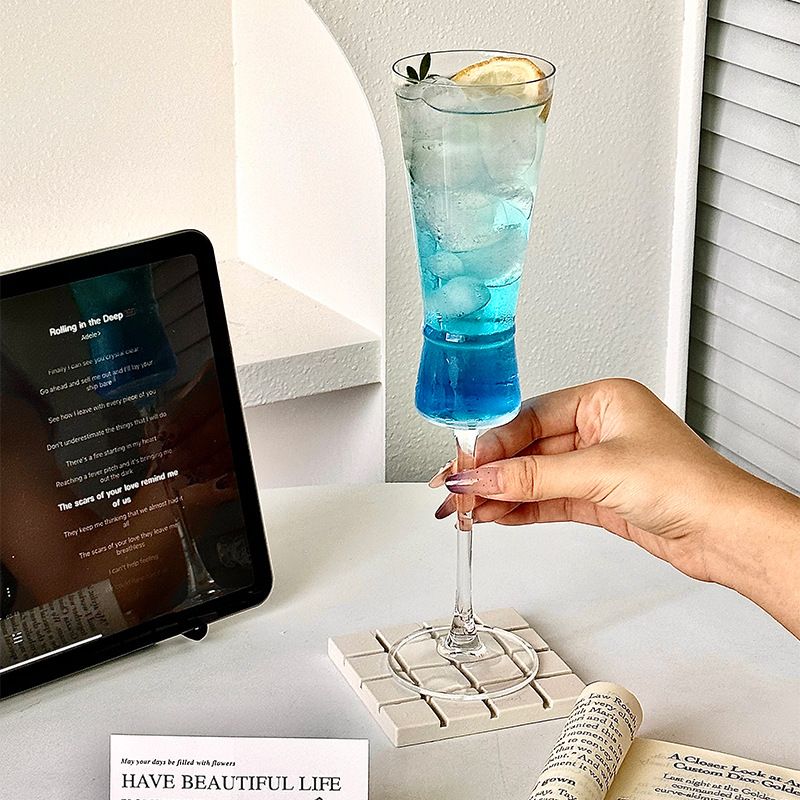 カクテルグラス シャンパングラス おしゃれ ロングステム 脚付き ゴブレット ガラス コップ パーティー バー 来客用 おうちカフェ