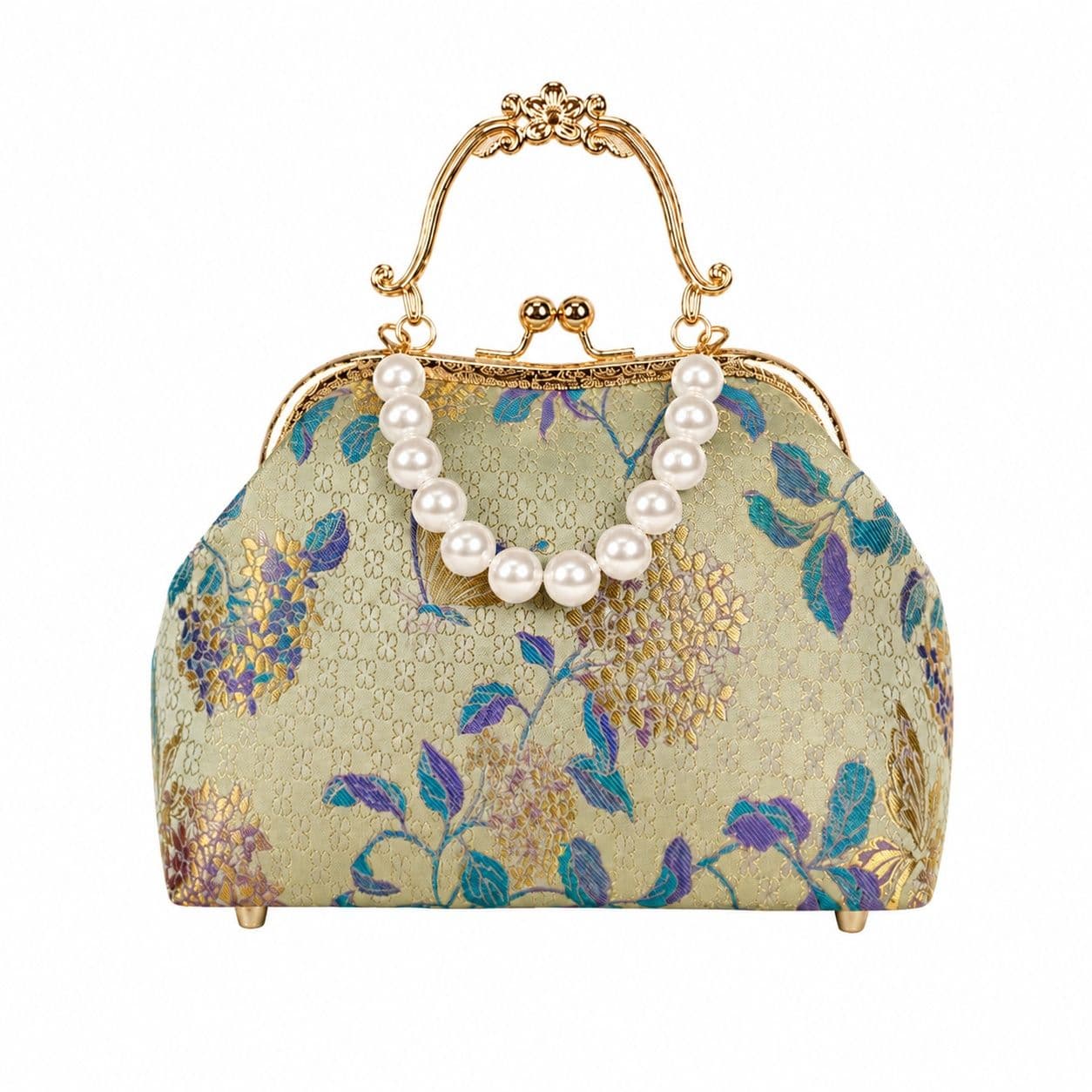 　　　 ◆◇◆売れている秘密◆◇◆ 【華やかな刺繍デザイン】美しい花々と蝶が描かれた上品な刺繍バッグは、持つだけでコーディネートに華を添えます。上品なパールの持ち手とゴールドのがま口金具が光り輝き、レトロでクラシカルな雰囲気を演出する中華風バッグです。普段使いはもちろん、特別な日の装いにもぴったり寄り添います。 【出し入れしやすいがま口】大きく開いて中身が見やすいがま口バッグは、荷物の取り出しがスムーズで実用性です。見た目以上の収納力を持つ大容量パーティーバッグなので、スマートフォンやミニ財布、お化粧品など、お出かけに必要な小物をすっきりと綺麗に持ち運ぶことができます。 【シーンに合わせた2WAY仕様】手持ち用のパールハンドルに加え、取り外し可能な金属製チェーンが付属した2wayバッグです。ショルダーチェーンバッグとして斜め掛けも可能で、カジュアルな普段着から結婚式や二次会、お呼ばれなどの華やかなドレススタイルまで、幅広く活躍するチャイナ風バッグです。 【細部までこだわった丁寧な作り】しっかりとした自立設計と底鋲付きで、置いた時も汚れにくく美しい形をキープする民族風ハンドバッグです。丁寧に織り上げられた刺繍生地と頑丈な金属フレームを採用した丈夫なクラッチバッグで、型崩れしにくく、大切な日の装いを長く美しく引き立ててくれます。 【大切な方への贈り物や和装にも】アジアンテイスト漂うデザインは、着物や浴衣に合わせる和装バッグとしても大活躍します。個性が光るお洒落なレディースバッグは、ご自身へのご褒美にはもちろん、誕生日、母の日、記念日など、大切な方へ感謝の気持ちを伝えるギフトバッグとしても大変喜ばれます。 　　　◆◇◆注意事項◆◇◆ご覧のモニターの環境、撮影環境により実物と色味が異なって見える場合がございます。湿った状態で他のものと擦り合わせると色が移る恐れがあります。濃色品の洗濯時は、白色、淡色と分けて洗ってください。説明 【華やかな中華風デザイン】美しい刺繍風の織り生地と上品なピンクが女性らしさを引き立てる中華風バッグです。レトロでクラシカルな花柄と蝶のデザインが施され、ゴールドの口金とパールハンドルが優雅な手元を演出します。和装だけでなく、チャイナドレスや特別な日のドレスアップにも美しく映えるされたデザインです。 【使いやすいがま口仕様】パッと大きく開いて中身が見やすいがま口バッグです。荷物の出し入れがスムーズで、メイク道具やスマートフォン、財布など必要なアイテムをスマートに収納できます。しっかり閉まるゴールドの口金は、安心感があるだけでなく、レトロでかわいいアクセントとしてもバッグ全体の魅力を高めています。 【シーンで選べる3WAY仕様】上品なパールハンドルでの手提げスタイルはもちろん、付属のチェーンを使用すれば華やかなチェーンバッグや斜めがけのショルダーバッグとしてもお使いいただけます。結婚式や二次会などのフォーマルなパーティーバッグから、普段のお出かけや旅行のお供まで、その日の気分や服装に合わせて自由にアレンジ可能です。 【細部までこだわった丁寧な作り】型崩れしにくいしっかりとした構造で、バッグの底面には自立をサポートし汚れを防ぐ底鋲が付いています。手触りの良い刺繍バッグは、丁寧な縫製と美しい仕上がりで大人の女性にふさわしいを醸し出し、お出かけ時の所作まで美しく見せてくれます。 【大切な方へのギフトにも最適】チャイナドレスだけでなく、着物や浴衣などの和装バッグとしても相性で大活躍します。個性的で美しいチャイナ風バッグは、母の日、記念日、誕生日などの特別な贈り物としても大変喜ばれます。幅広い年代の女性に似合う上品なデザインで、日常に華やぎをプラスする特別な逸品です。