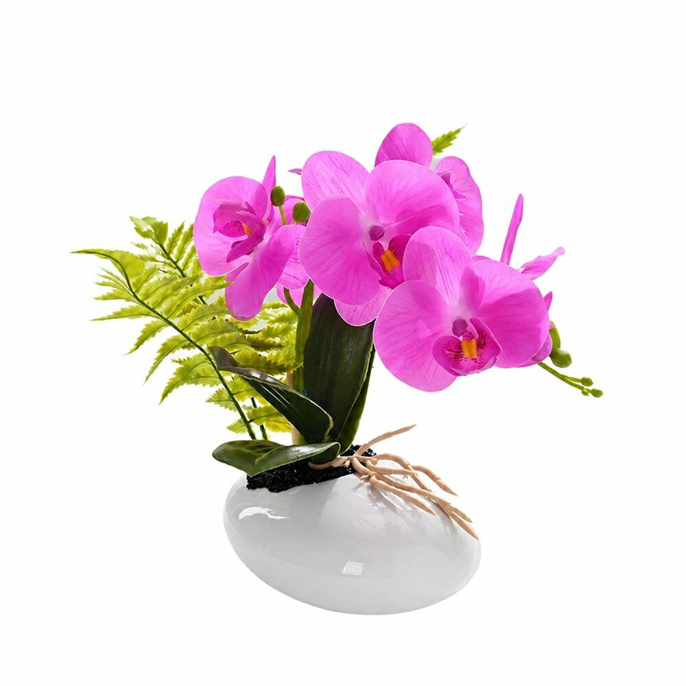 Buddhist Service, Obit, Higan - 【本物そっくり】胡蝶蘭 造花 鉢植え ミニ フェイクフラワー リアル 陶器鉢 枯れない花 水やり不要 手入れ不要 玄関 トイレ リビング 卓上 飾り 室内 装飾 ギフト 開店祝い 母の日 プレゼント ピンク 華やか 衛生的 虫が出ない インテリア 盆栽