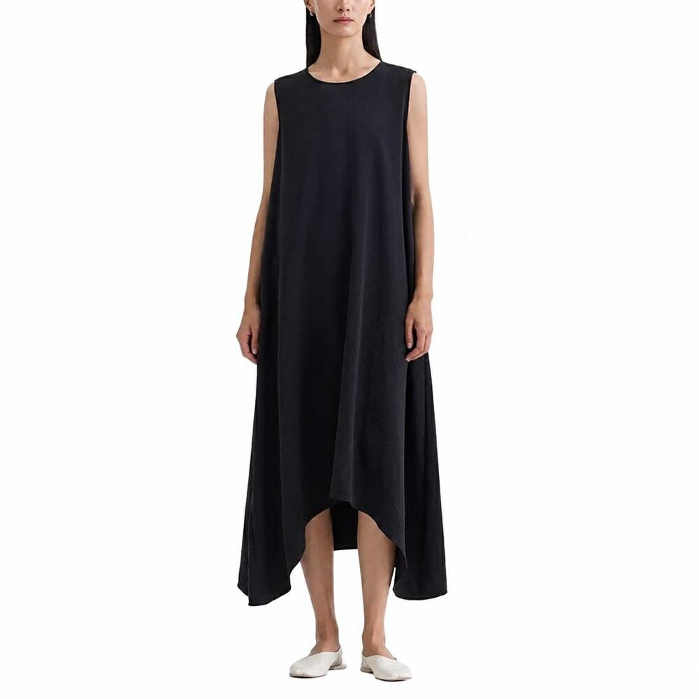 【アシンメトリー】 ワンピース ロングワンピース レディース マキシ丈 ノースリーブ アシメ 不規則ヘム タンクワンピ ロングワンピ ゆ..