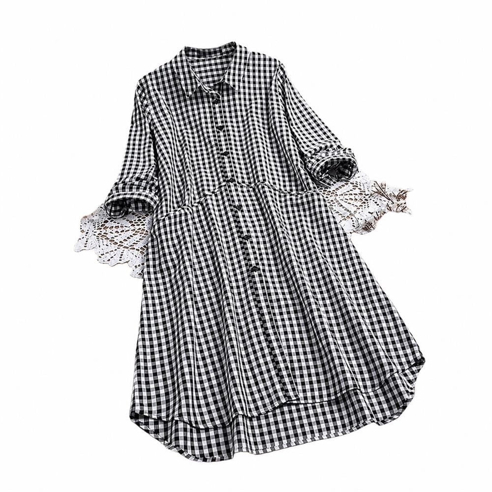 【大人可愛いチェック】シャツワン
