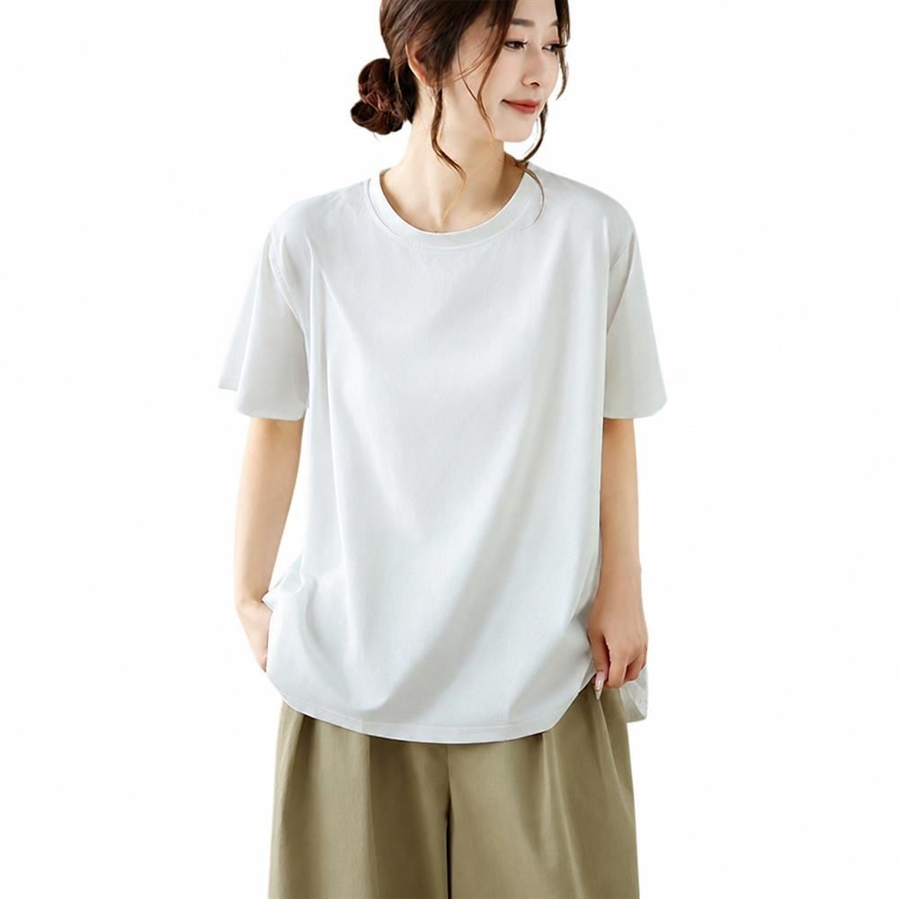 Rakuten - 【バックシャン】 カットソー レディース 半袖 Tシャツ バックレース 切り替え トップス チュニック プルオーバー 異素材 丸首 クルーネック ゆったり 体型カバー 着痩せ お尻が隠れる 二の腕カバー 大きいサイズ 楽ちん カジュアル 春 夏 綿混