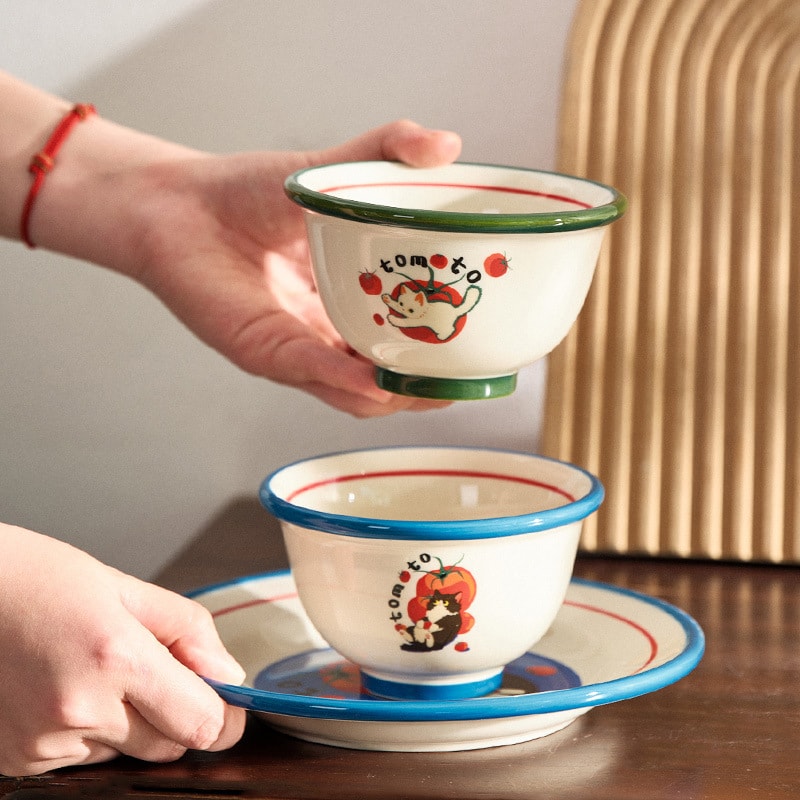 食器セット 北欧風 手描き風 可愛い 磁器 8点セット カフェ風 プレート マグカップ...