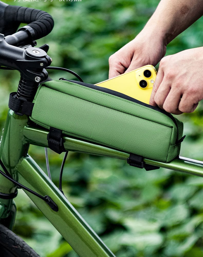 自転車 トップチューブバッグ フレームバッグ ロードバイク マウンテンバイク フロントバッグ スマホ収納 小物入れ サイクリングバッグ 撥水 耐摩耗 軽量 取り付け簡単 通勤 通学 大容量 スリム 工