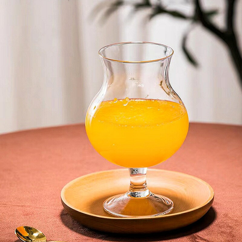 ジュースグラス カクテルグラス カフェ 脚付き チューリップ型 お洒落 インスタ映...