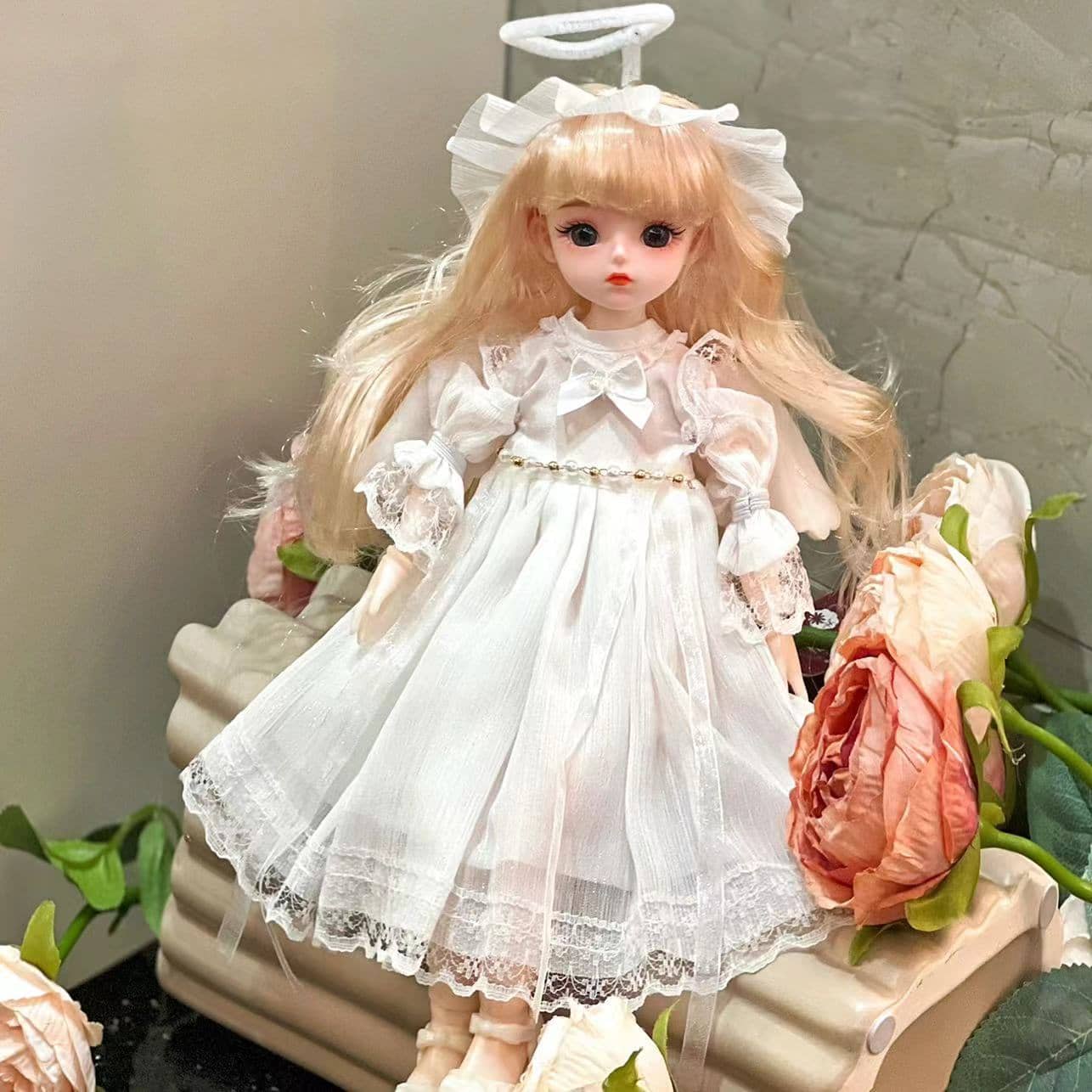 球体関節人形 1/6 ドール 本体 フルセット 着せ替え おもちゃ 女の子 誕生日 プレゼント 森ガール 洋服 セット 可動関節 手作り ミニチュア 贈り物 玩具 美少女 癒やし 記念日 人気 豪華