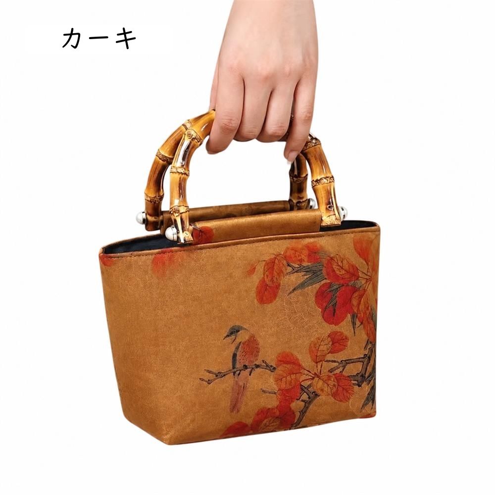 和風丸底トートバッグ A4サイズ対応 バンブーハンドルバッグ 華やか手さげ 楽天市場】バンブーワンハンドルバッグの通販