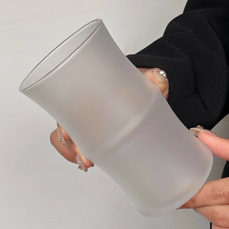 【くびれ形状】バンブーデザイン ガラスコップ タンブラー 耐熱グラス すりガラス ...