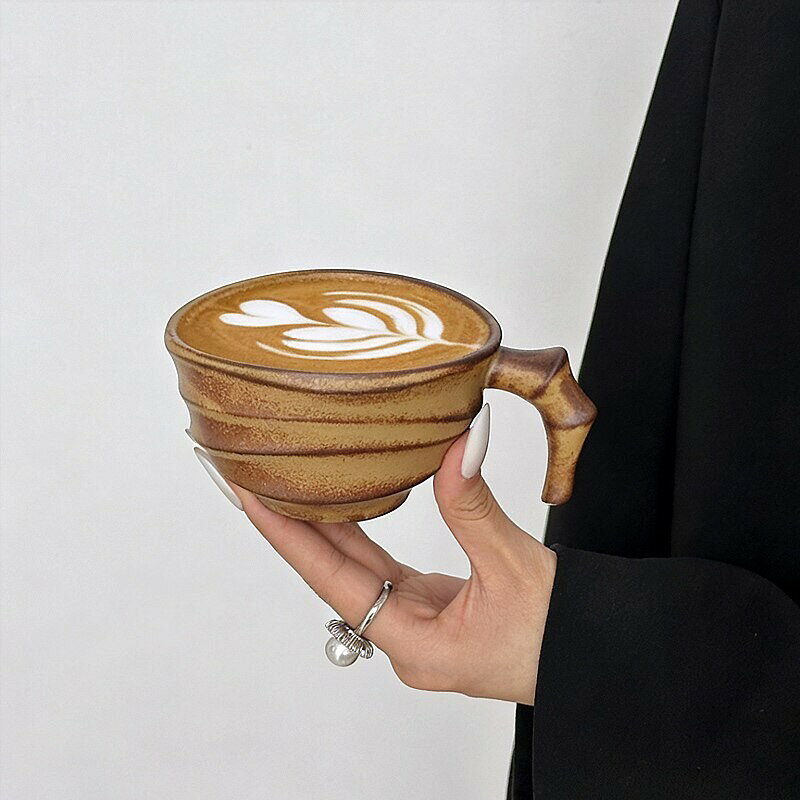 【竹モチーフ】コーヒーカップ マグカップ 陶器 250ml 湯呑み 焼き物 ティーカップ...