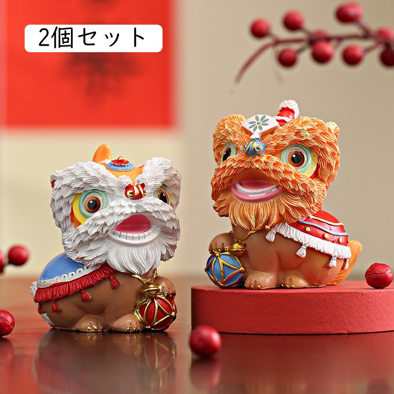 獅子木製置物／楠製【座布団付き　縁起物　インテリア置物】。 楽天市場】獅子舞 中国（置物｜インテリア小物・置物）：インテリア