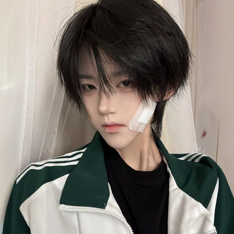 乐天商城 - 【自然な束感】ウィッグ メンズ ショート マッシュ ウルフ フルウィッグ かつら 男性 男装 コスプレ イケメン レディース 男女兼用 ジェンダーレス 耐熱 ネット付き 小顔効果 蒸れない 軽い 普段使い アジャスター サイズ調整 黒髪 ブラック ファッション用