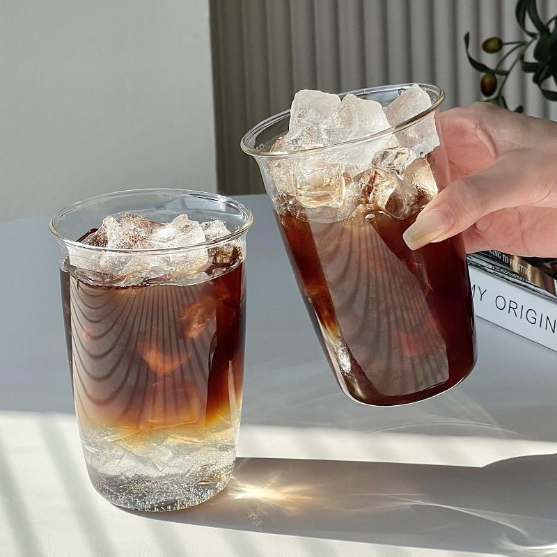 Nartoostonの【耐熱ガラス】コーヒーカップ おしゃれ グラス ティーカップ 325ml 340ml 広口 コップ 電子レンジ対応 食洗機対応 硝子 透明 マグカップ カフェ風 北欧 シンプル モダン デザートカップ ヨーグルト アイスコーヒー ホット アイス 兼用 来客用 インテリア 雑貨 ギフト｜アングル2