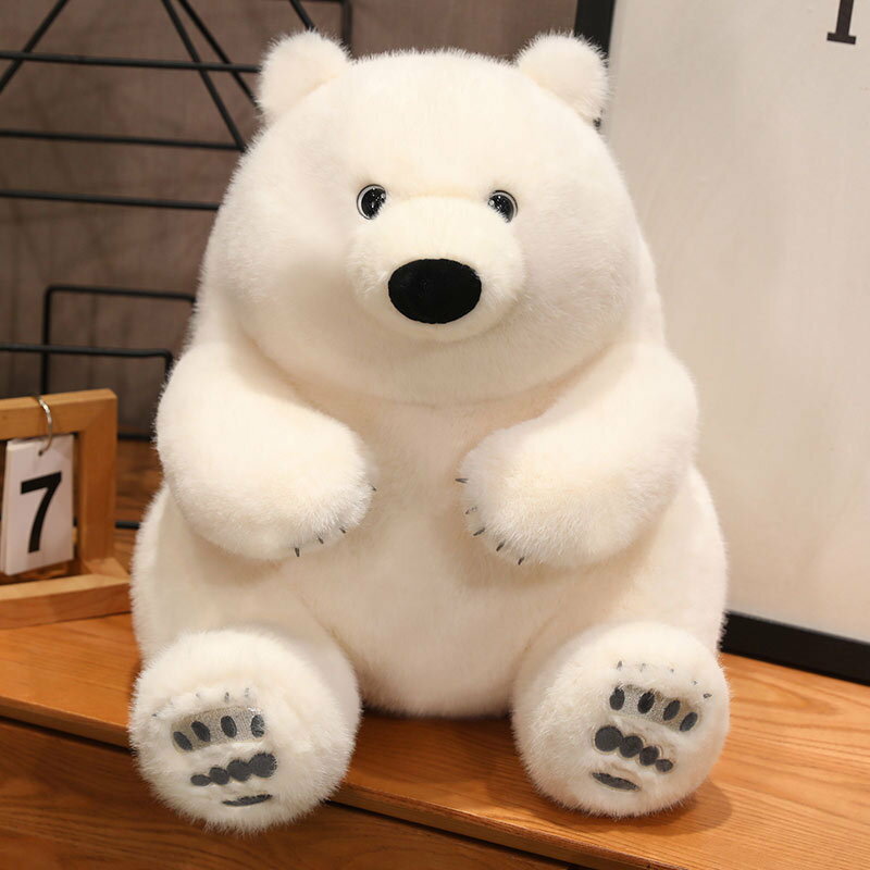 Rakuten - ぬいぐるみ 北極熊 くま 子ども プレゼント 誕生日 お祝い インテリア ふわふわ 抱き枕 癒し系 置物 柔らかい 気持ちいい クリスマス 贈り物 ギフト もふもふ 動物添い寝 クマさん 雑貨 オブジ