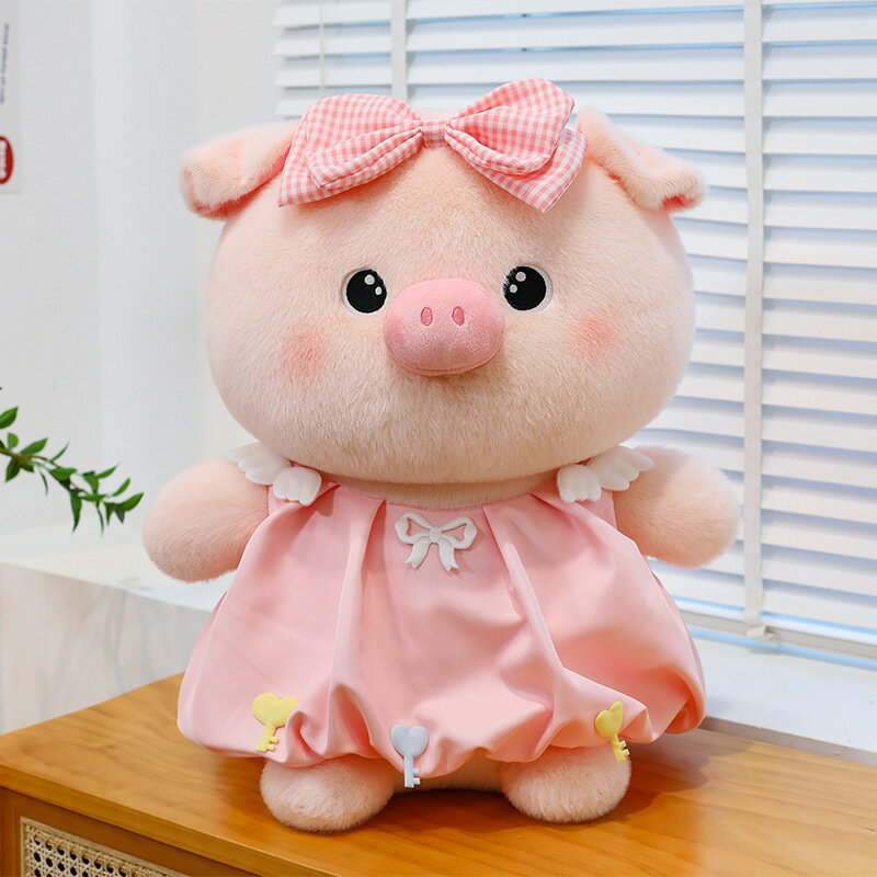 Other - ぬいぐるみ ぶた かわいい ワンピース 抱き枕 ふわふわ もこもこ リボン 癒し系 子供 女の子 誕生日 プレゼント 贈り物 お祝い インテリア 雑貨 クッション 添い寝 柔らかい 気持ちいい ギフト