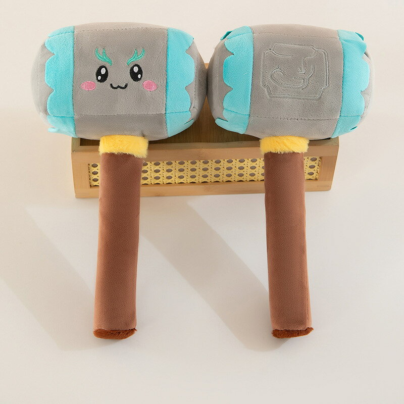 ぬいぐるみ ハンマー おもちゃ ふわふわ やわらかい 子供用 学園祭 出し物 撮影道具 かわいい 表情 キャラクター 抱き枕 クッション ごっこ遊び 幼稚園 保育園 柔らかい 玩具 癒やし プレゼント 3