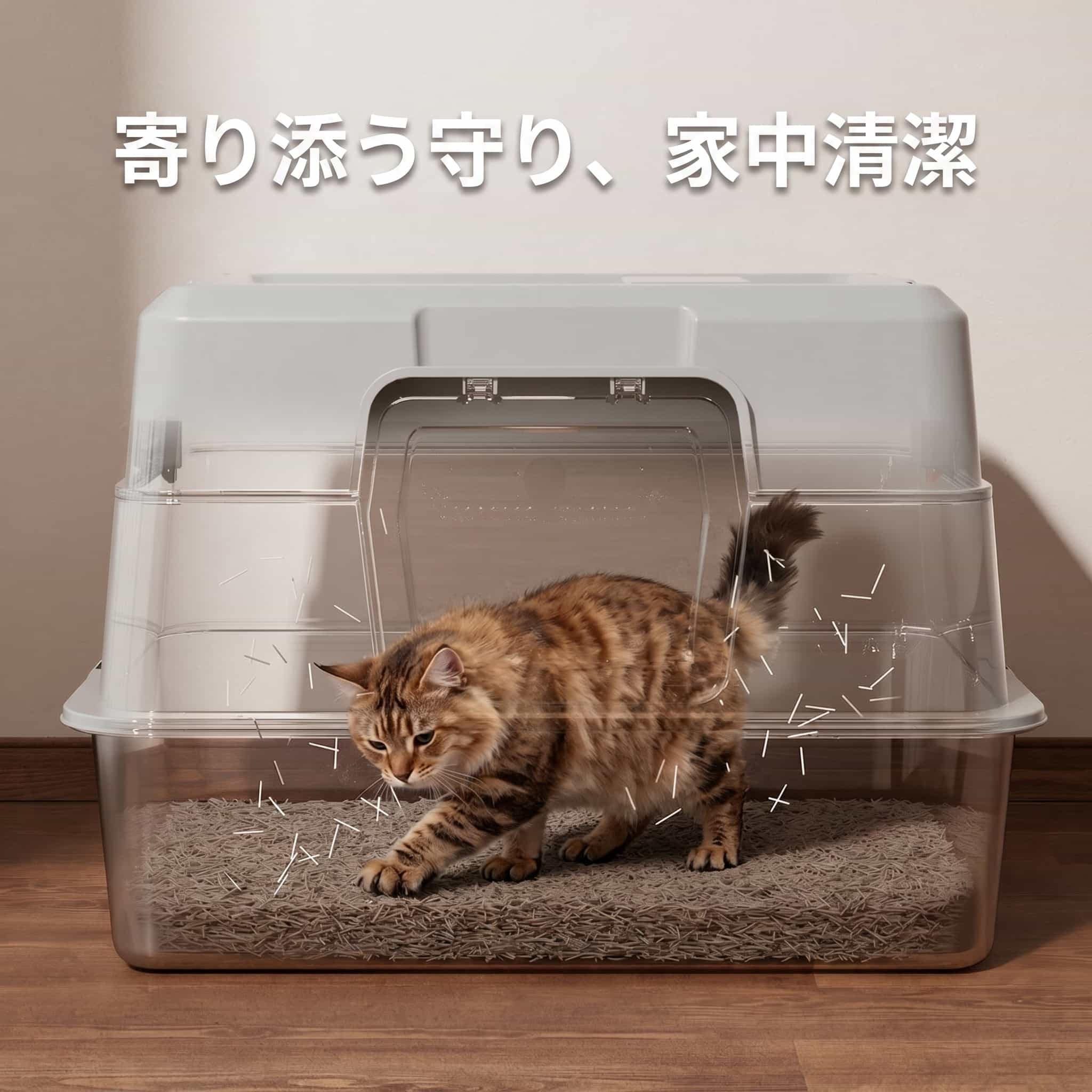 猫 トイレ 大型 ステンレス 蓋付き 猫用トイレ本体 フード付き 全密閉 消臭 抗菌 ...