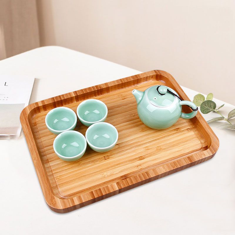 トレイ トレー お盆 配膳盆 カフェトレー 長方形 角丸 竹 バンブー キッチン用品 食器 卓上 整理 収納 おしゃれ 北欧 和モダン 定食 ランチ ティータイム 朝食 パン皿 菓子皿 接客用 業務用 家庭用 運びやすい 軽量 盆 木目調 シンプル ナチュラル