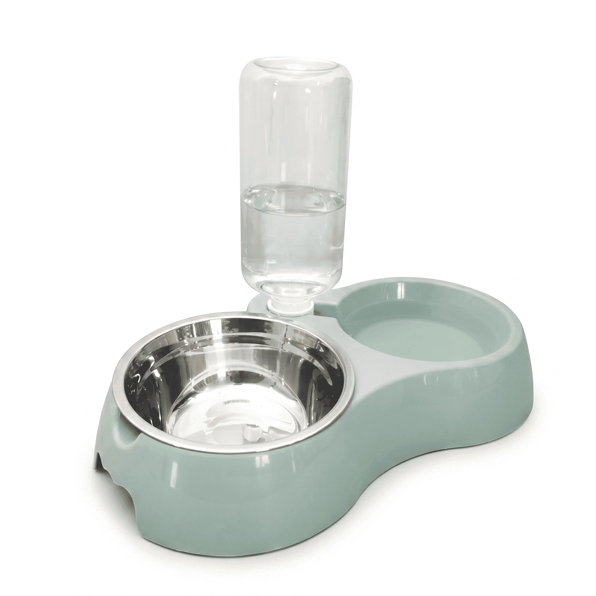 Tableware - 猫 食器 犬 ペット ボウル ステンレス製 自動給水器 餌入れ 水飲み器 分離式 取り外し可能 滑り止め お手入れ簡単 大容量 小型犬 猫用 子猫 老猫 兼用 ペット用品