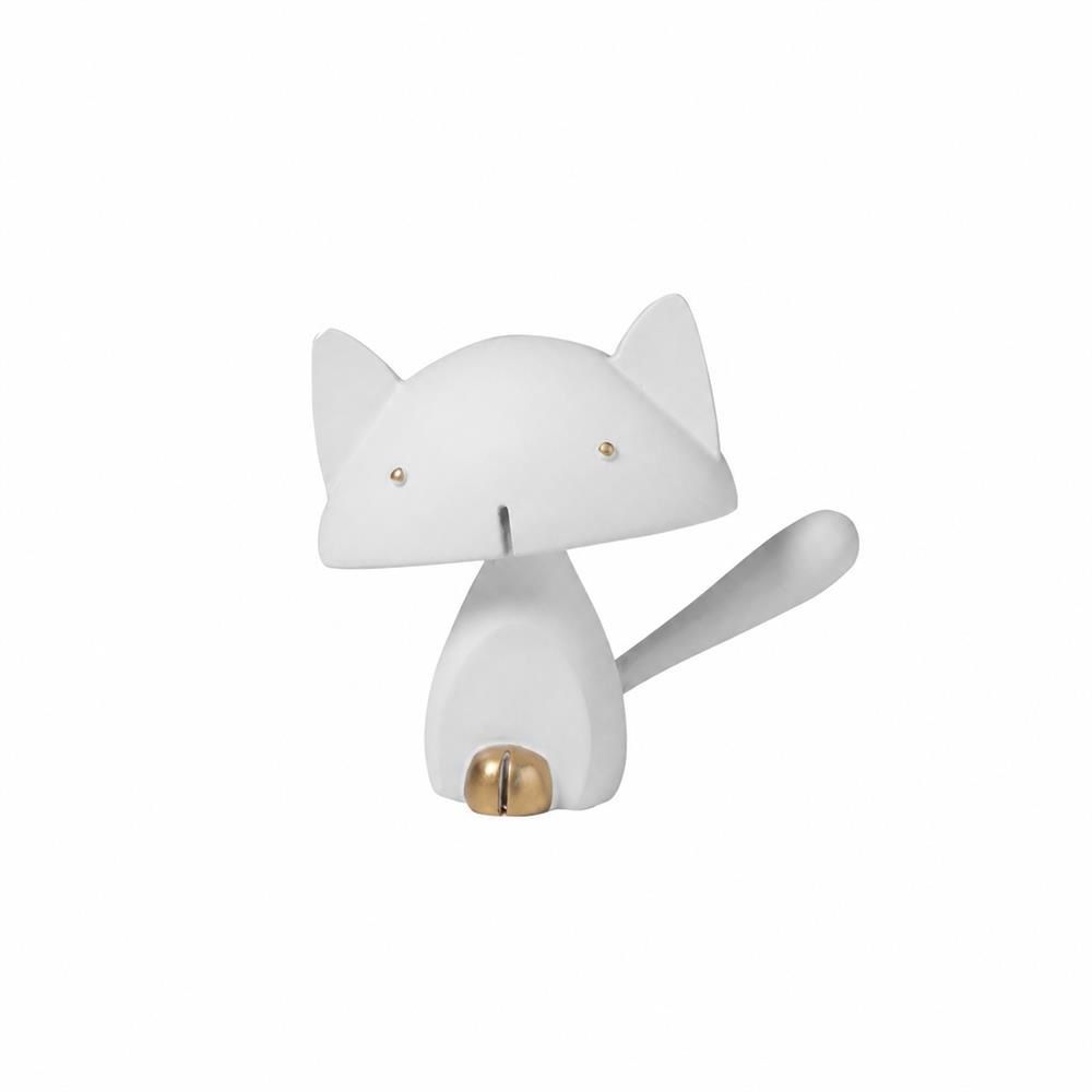 樂天商城 - 【北欧モダン】猫 置物 オブジェ おしゃれ かわいい 陶器風 ねこ ネコ キャット 玄関 リビング 飾り 卓上 ミニサイズ インテリア シンプル 雑貨 テレビ台 デスク 首かしげ 白 ゴールド 癒し 新築祝い 引越し祝い プレゼント ギフト 寝室 窓際 トイレ