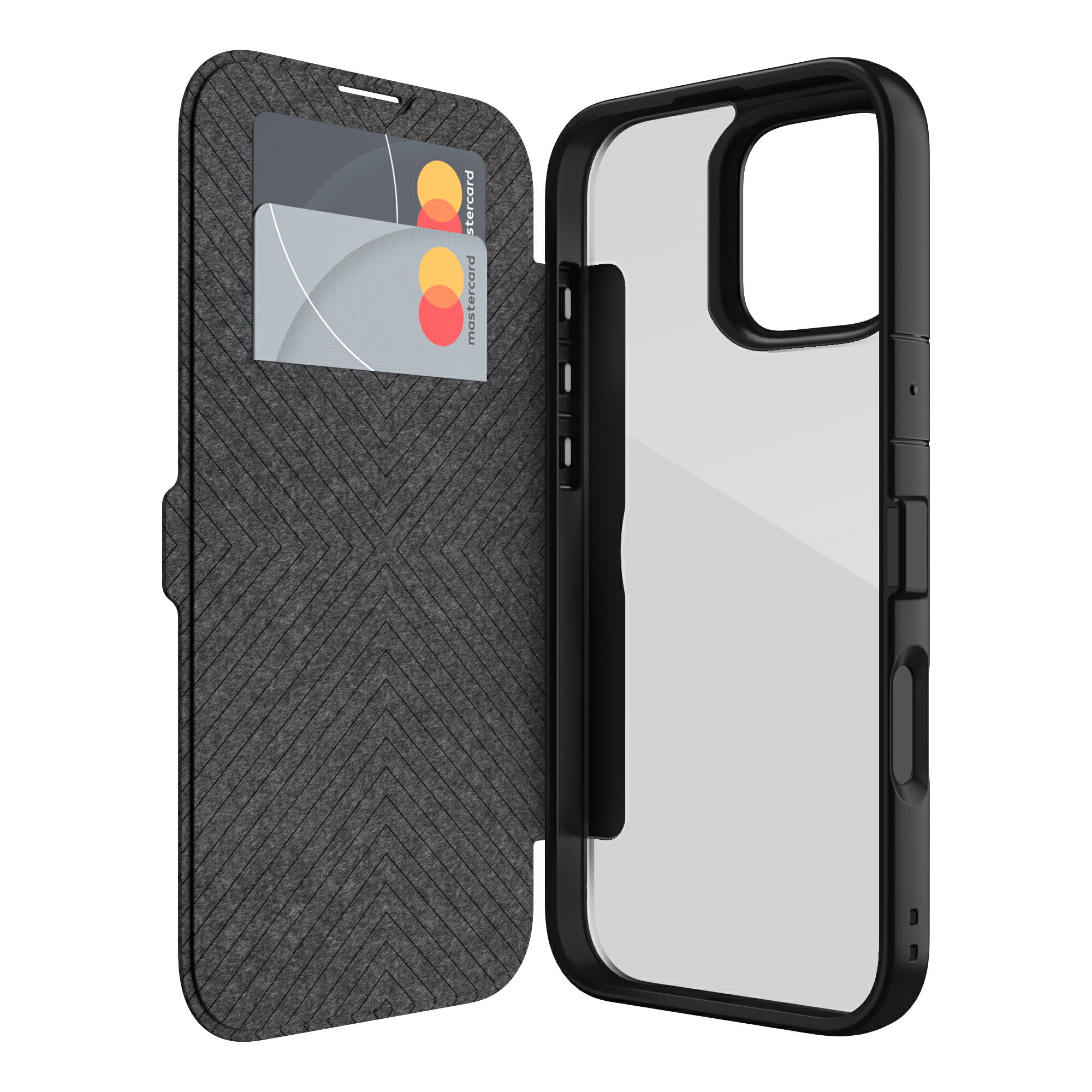 iPhone 16 Pro ケース 手帳型 カード 収納 耐衝撃 クリア 背面 レザー カード 収納 手帳型ケース マグネット 式 スマホケース [ iPhone16Pro アイフォン 16 プロ 対応 ] RAPTIC Urban Folio