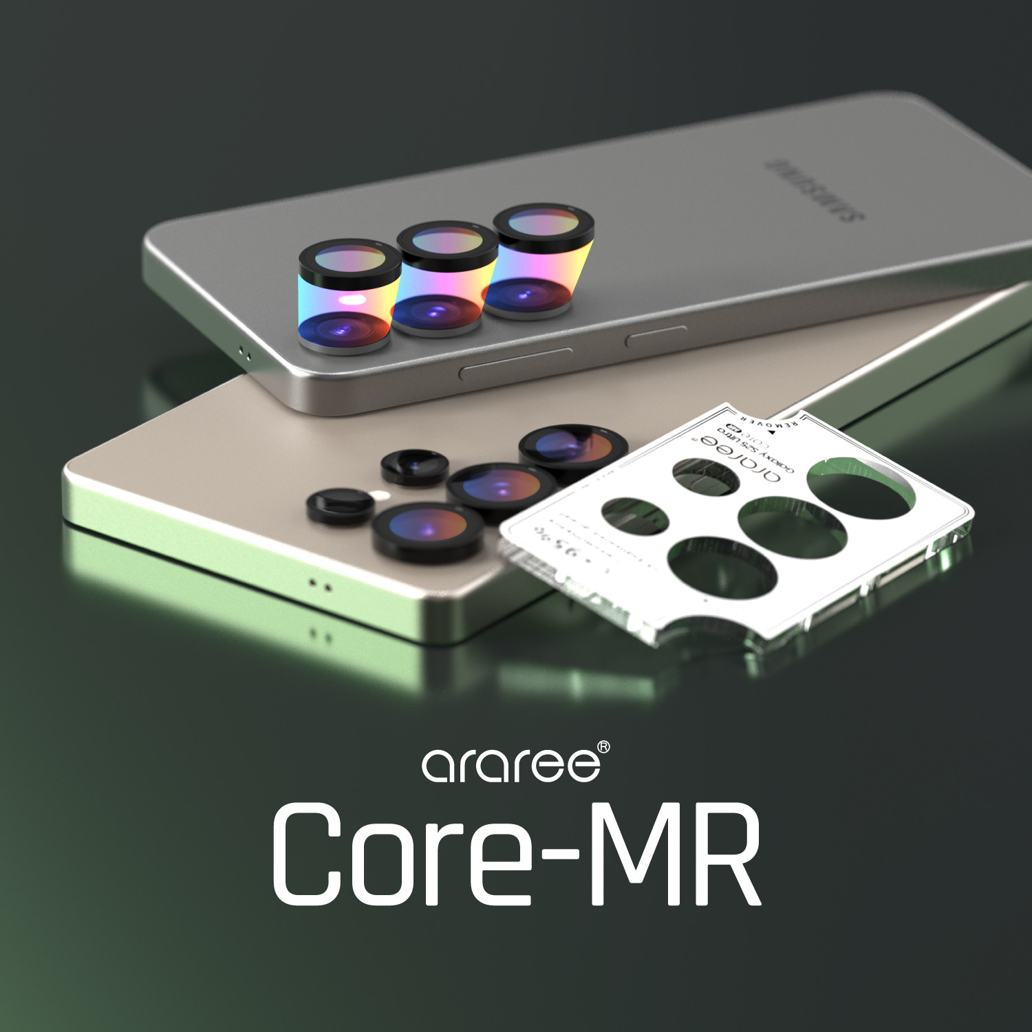 Rakuten - Galaxy S25 Ultra カメラフィルム 9H ガラス 黒 アルミ フレーム カメラ保護 指紋 傷 防止 カメラ保護フィルム [ GalaxyS25Ultra サムスン ギャラクシーS25 ウルトラ SC-52F 対応 ] araree Core MR