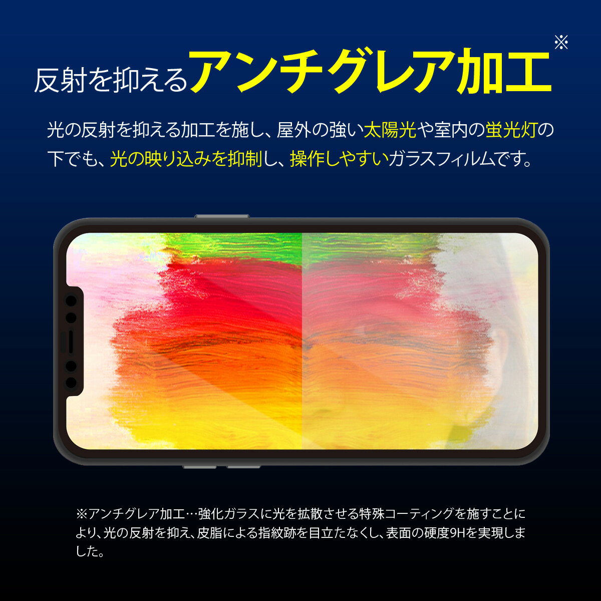 iPhone12 Pro Max ガラスフィルム 2枚 セット アンチグレア 反射防止 さらさら マット タイプ 全面 保護 日本製 AGC 強化 ガラス 指紋 防止 フルカバー ガイド 枠 付き フィルム [ iPhone 12 Pro Max アイフォン12ProMax アイフォン12プロマックス 対応 ] Corallo NU GLASS
