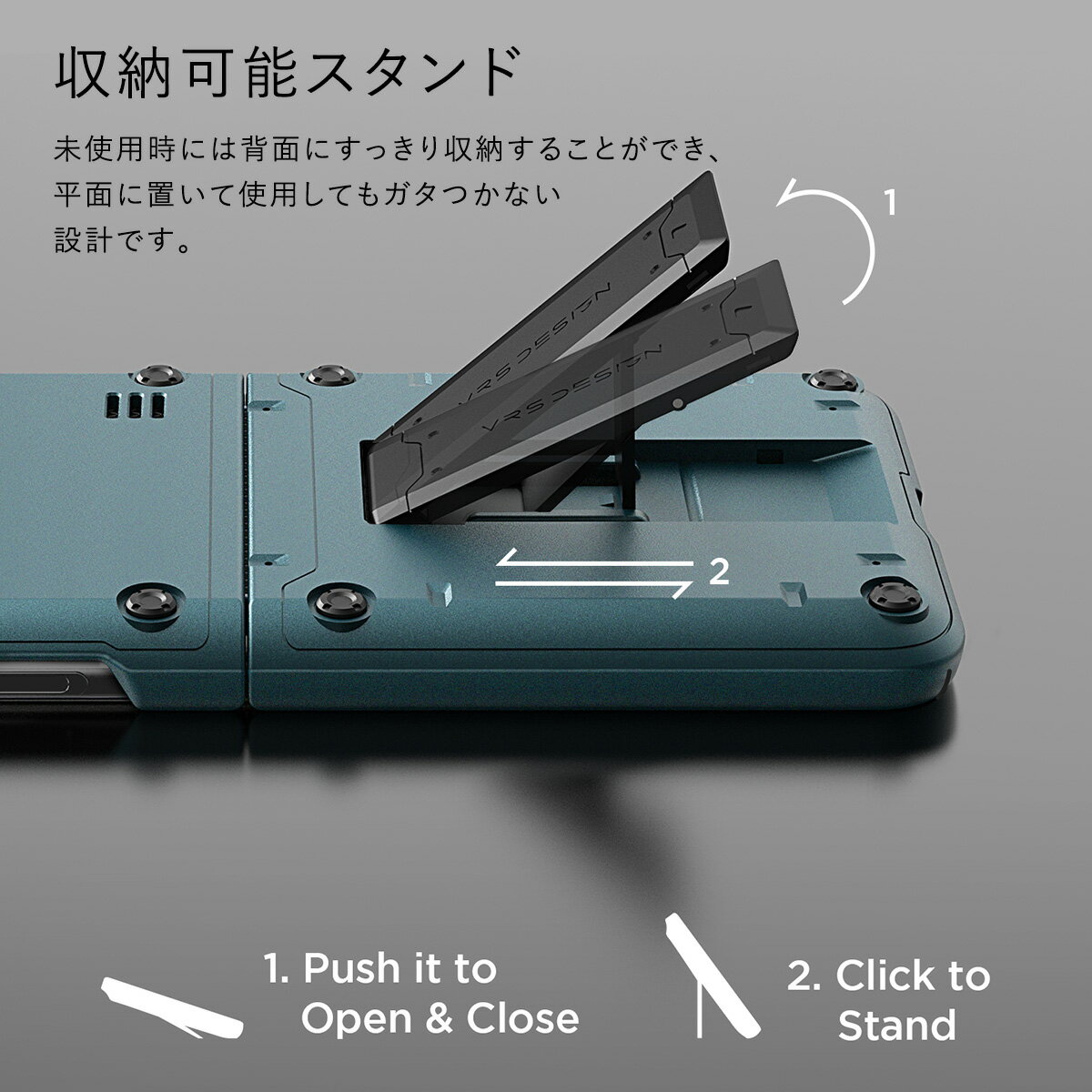 Galaxy Z Flip3 5G ケース 耐衝撃 ヒンジ 保護 スマホケース マルチ クリップ付 ヒンジ保護 スマホカバー [ Samsung Galaxy Z Flip 3 SC-54B SCG12 ギャラクシーZ フリップ3 サムスン ギャラクシーZフリップ3 対応 ] VRS Quickstand Active+Multi Clip