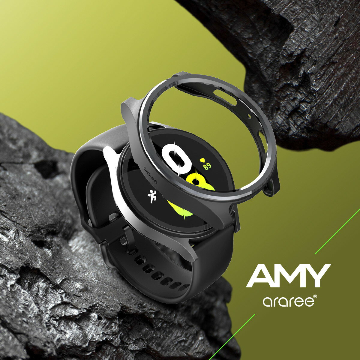 Rakuten - Galaxy Watch 7 ケース 耐衝撃 アルミ × TPU ハイブリッド 薄型 軽量 カバー 衝撃 吸収 保護ケース [ Galaxy Watch7 サムスン ギャラクシーウォッチ 7 44 mm 対応 ] araree AMY