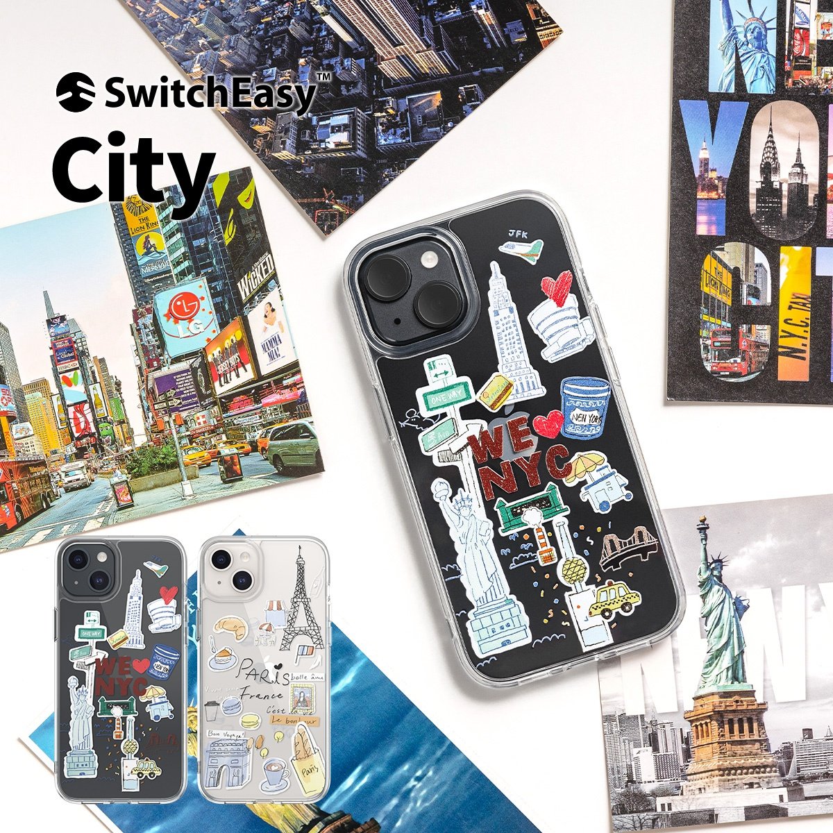 iPhone15Plus P[X ϏՌ ČR MILKi NA 킢 菑 CXg X}zP[X  NAP[X [ Apple iPhone15 Plus ACtH15 vX Ή ] SwitchEasy City