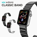 Apple Watch 7 41mm 40mm 38mm SE Series 7 / 6 / 5 / 4 / 3 / 2 / 1 バンド ステンレス メタル ベルト 調整工具 不要 無段階調整 ループバンド  X-Doria Classic Band